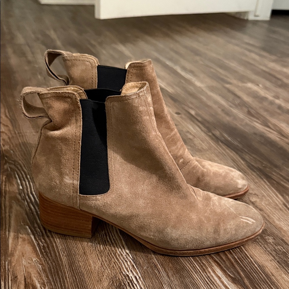rag & bone Tan Suede Ankle Booties